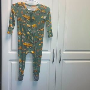 Posh peanut bamboo onsie with optional footie